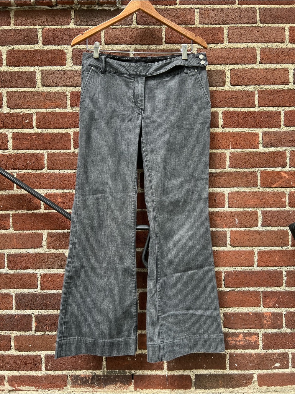 Banana Republic Gray Pinstripe Pants